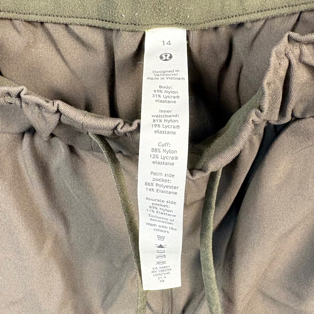 Lululemon Adapted State High-Rise Jogger 28" Olive Brown LW5CV4S Women 14 - Picture 7 of 9